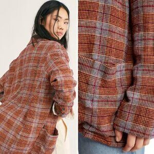 Free People Simply Plaid Blazer